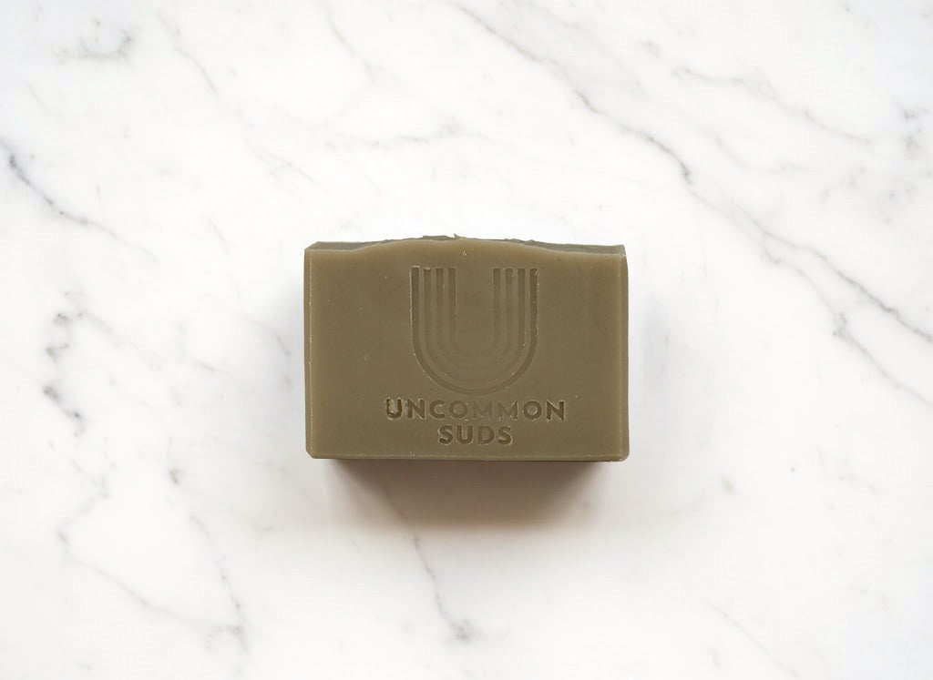 Front of Tea Tree and Rhassoul Soap Bar - Uncommon Suds 