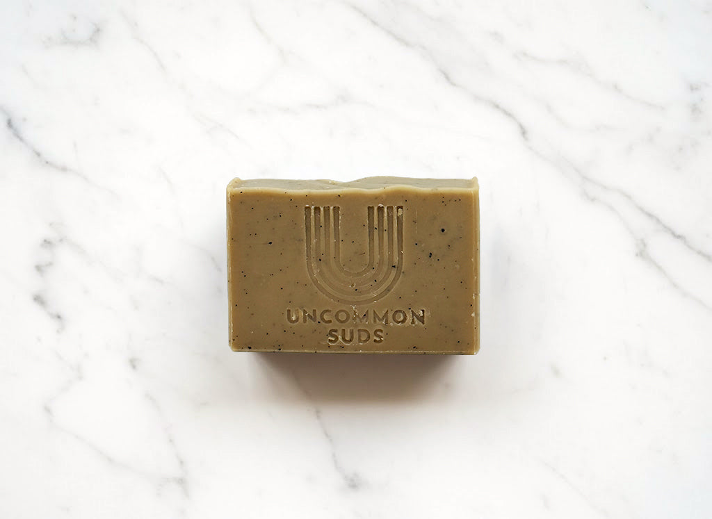 Front of Peppermint Espresso Soap Bar - Uncommon Suds 