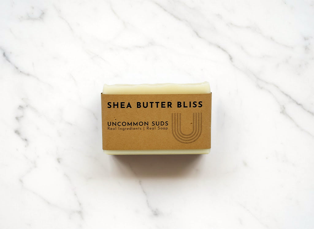 Shea Butter Bliss Soap Bar with  Uncommon Suds Label
