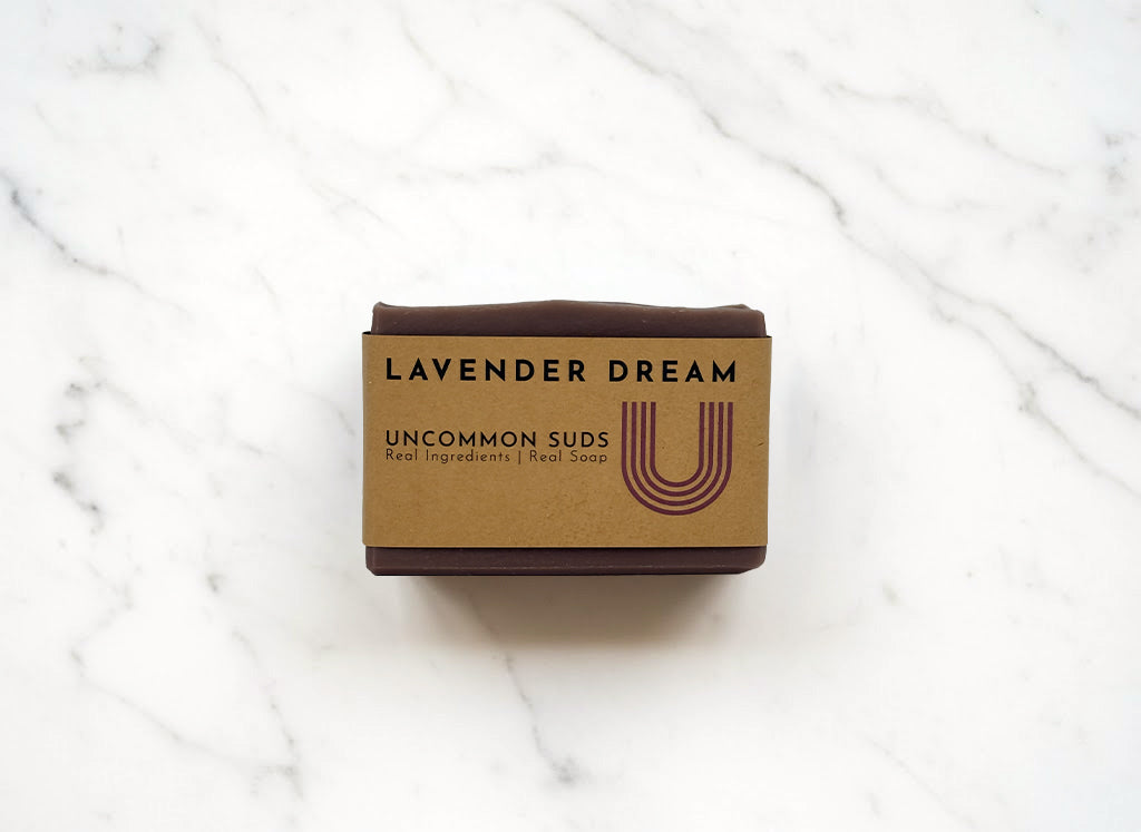 Lavender Dream Soap Bar with Uncommon Suds Label