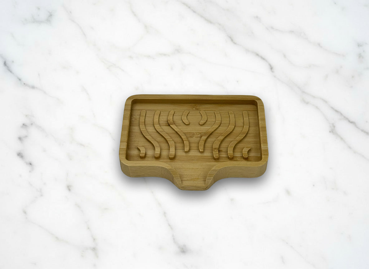 Bamboo Wavy Soap Dish 