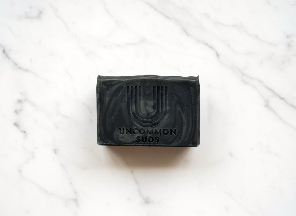 Front of Charcoal Detox Soap Bar - Uncommon Suds - Unscented